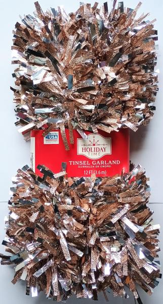 HOLIDAY Time Tinsel 'Rose' Garland Weihnachtsbaum Lametta Girlande 3,6 m